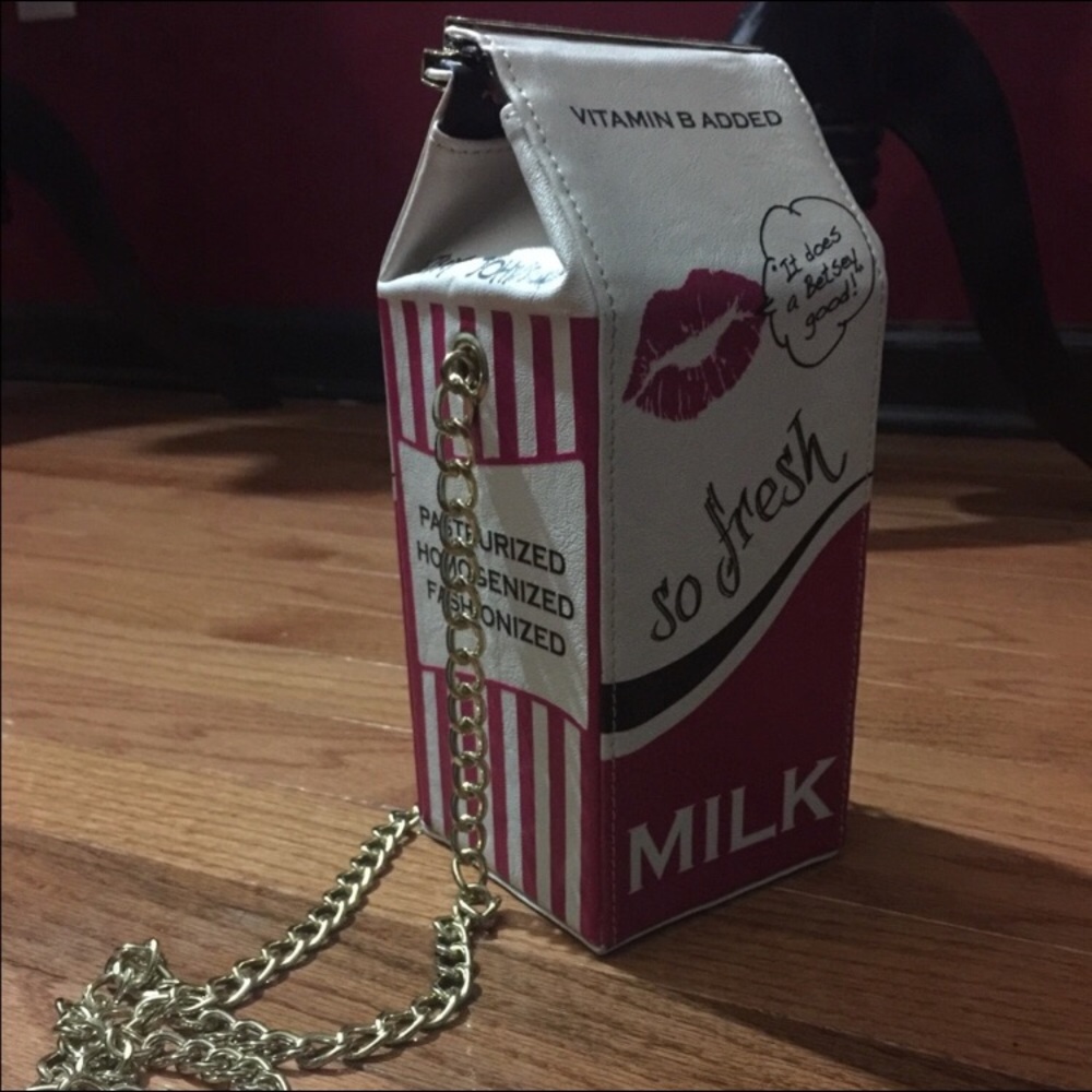 Betsey johnson milk carton purse